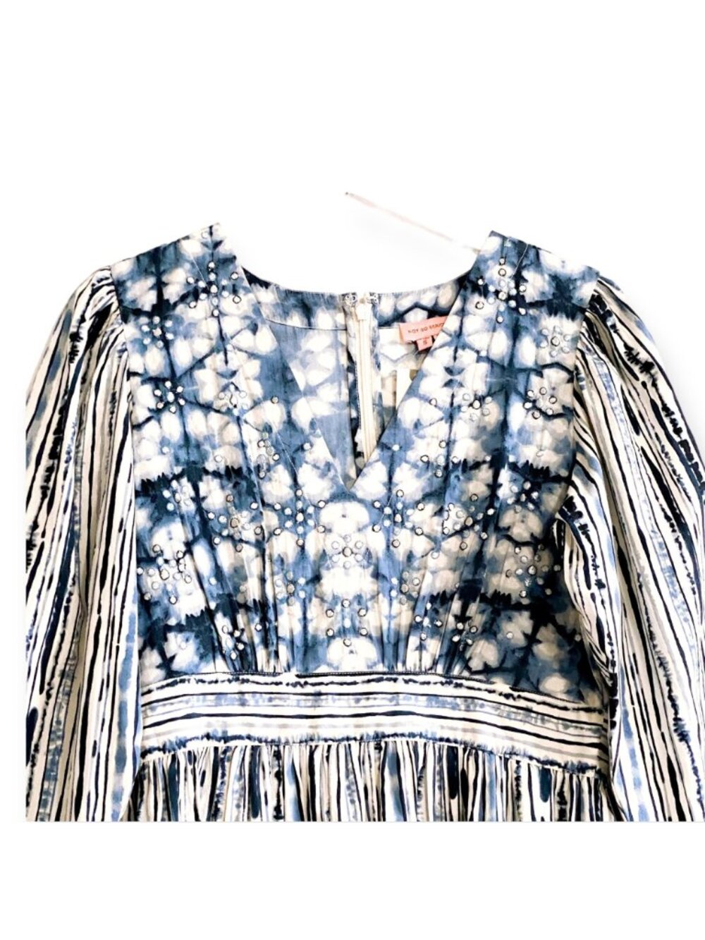 Anthropologie Behati Blue Print Mini Dress size S, NWT - Picture 9 of 16